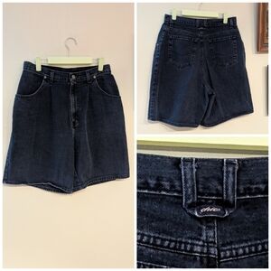 Vtg 90s Chic Womens 8/10 HighWaist Oversize Denim Pleated Front Jean Shorts 192